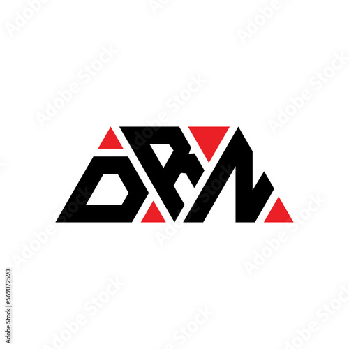 DRN triangle letter logo design with triangle shape. DRN triangle logo design monogram. DRN triangle vector logo template with red color. DRN triangular logo Simple  Elegant  and Luxurious Logo...