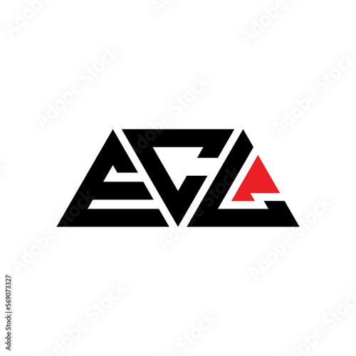 ECL triangle letter logo design with triangle shape. ECL triangle logo design monogram. ECL triangle vector logo template with red color. ECL triangular logo Simple, Elegant, and Luxurious Logo...