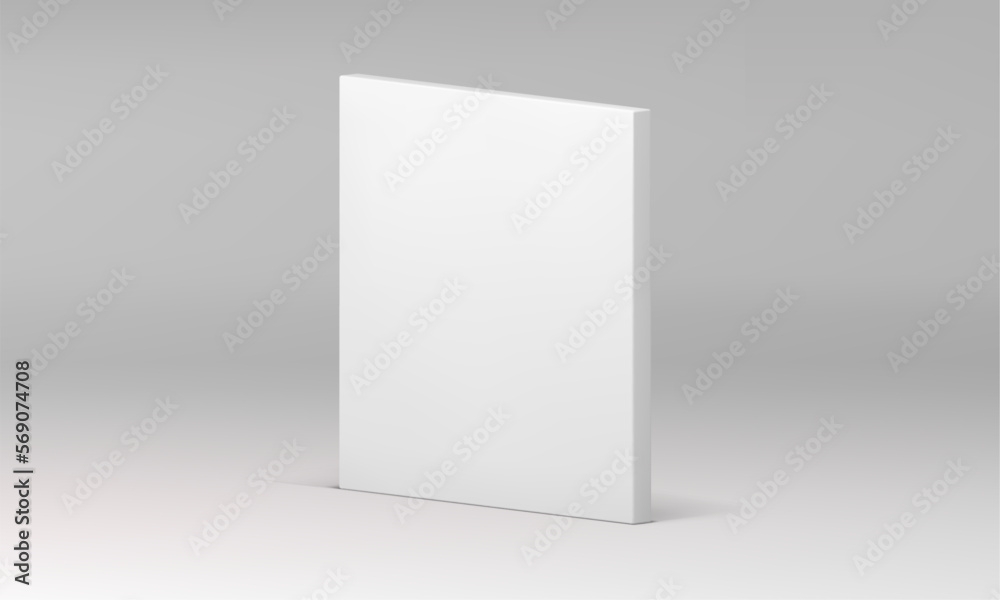 White 3d wall rectangular geometric block isometric decor element vertical stand realistic vector White 3d wall rectangular geometric block isometric decor element vertical stand realistic vector
