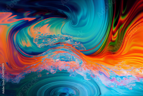 abstract ink flowing liquid background