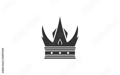 KING CROWN logo mascot with isolated illustration for identity template