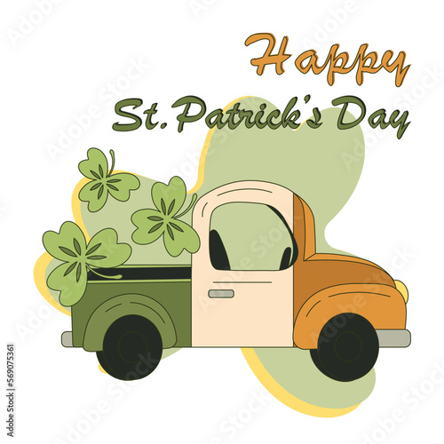 st patricks day banner happy st patrick's day irish flag color car