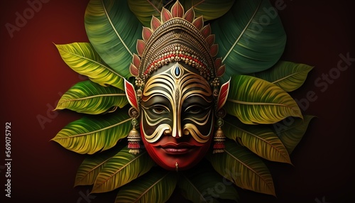 illustration of Happy Onam festival of South India-Kerala. photo