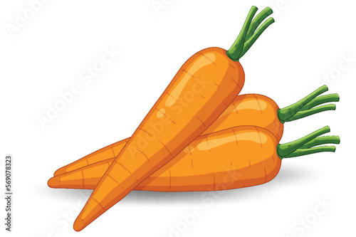 Isolated orange carrot cartoon