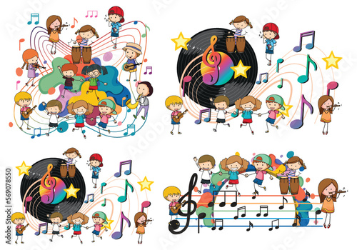 Music theme cartoon icon