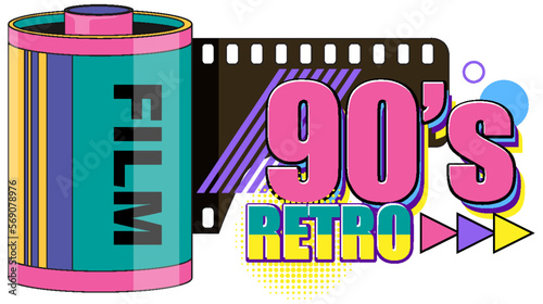 90s retro banner template