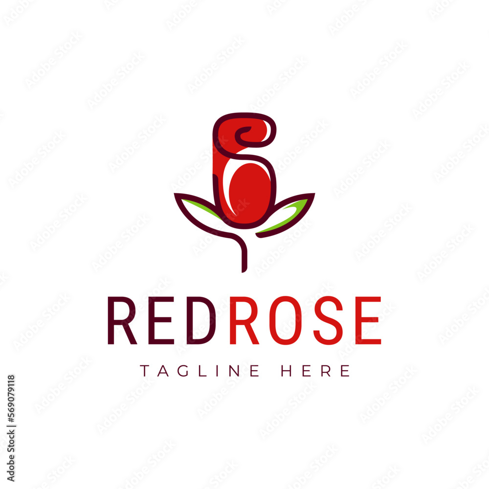 Tulip Rose Logo Design Template Tulip Rose Logo Design Template