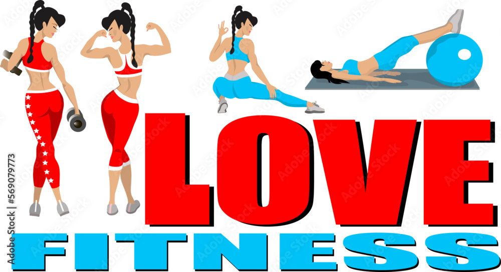 I love fitness. Girls go in for fitness, monitor their health. Girls lead a healthy lifestyle. I love fitness. Girls go in for fitness, monitor their health. Girls lead a healthy lifestyle.