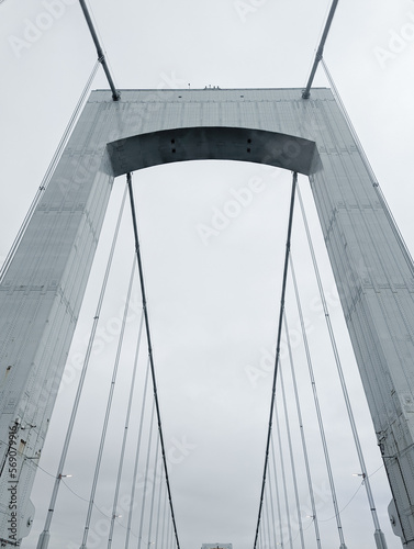 Throgs Neck Bridge New York City Black And White Image photo