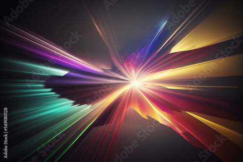 shiny bright rays of light in dark space abstract background for logo and banners new quality universal colorful joyful holiday stock image illustration wallpaper design