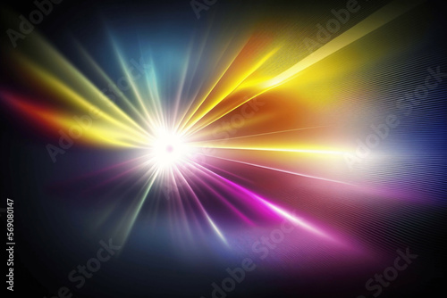 shiny bright rays of light in dark space abstract background for logo and banners new quality universal colorful joyful holiday stock image illustration wallpaper design