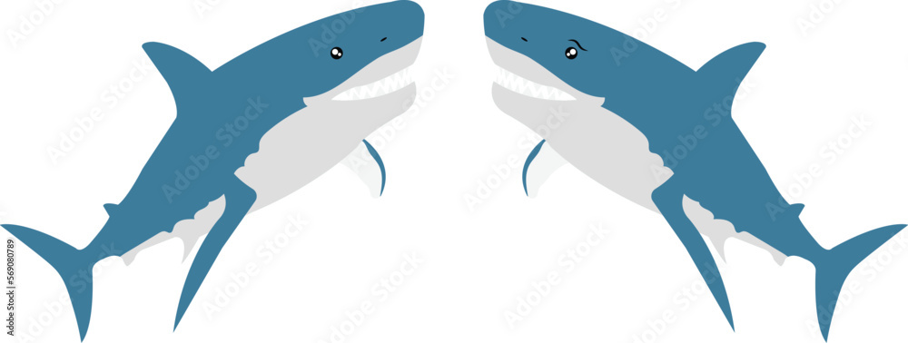 Fototapeta premium Sharks Vector image or clipart