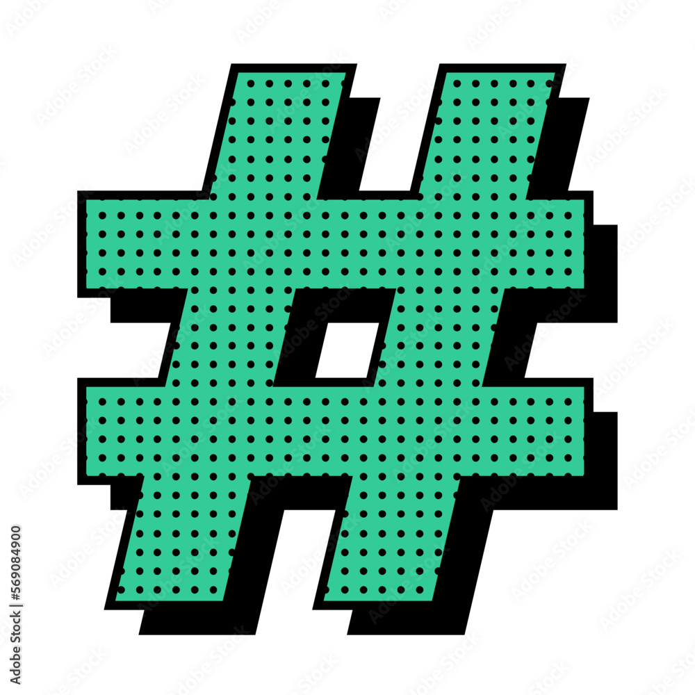 Obraz premium 90s Geometric Shape Dot Halftone