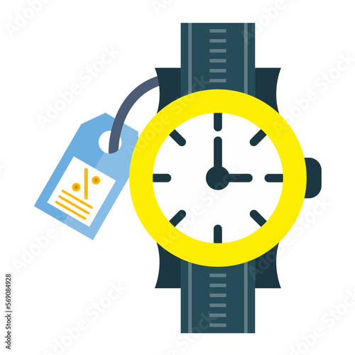 Vector Design Wristwatch Sale Icon Style