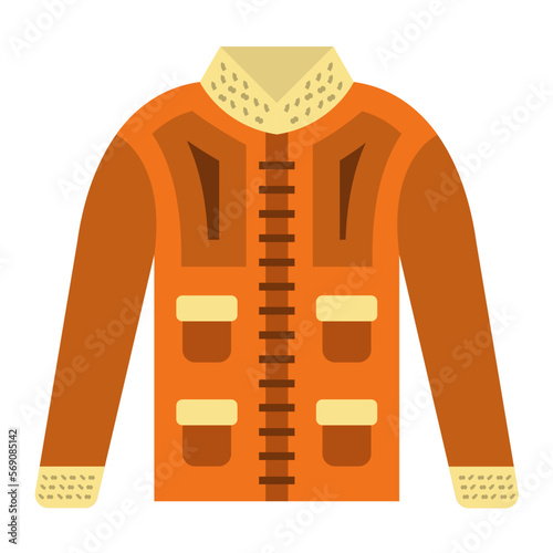 Vector Design Winter Coat Icon Style