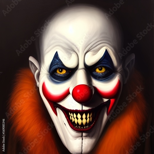 Portrait of a creepy clown....