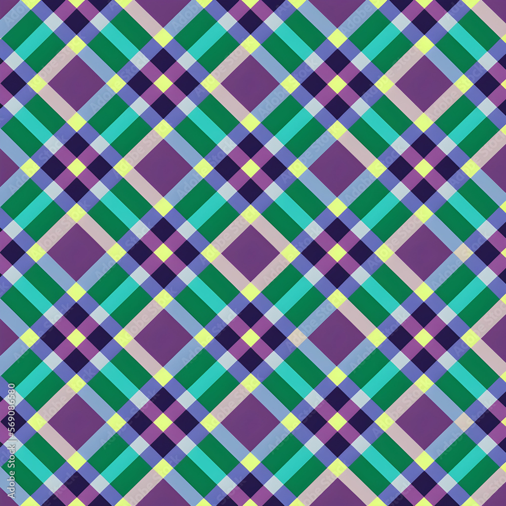 Seamless plaid pattern design. Generative AI Seamless plaid pattern design. Generative AI