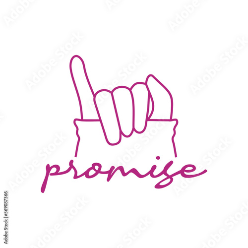 korean gesture Hand promise symbol logo design