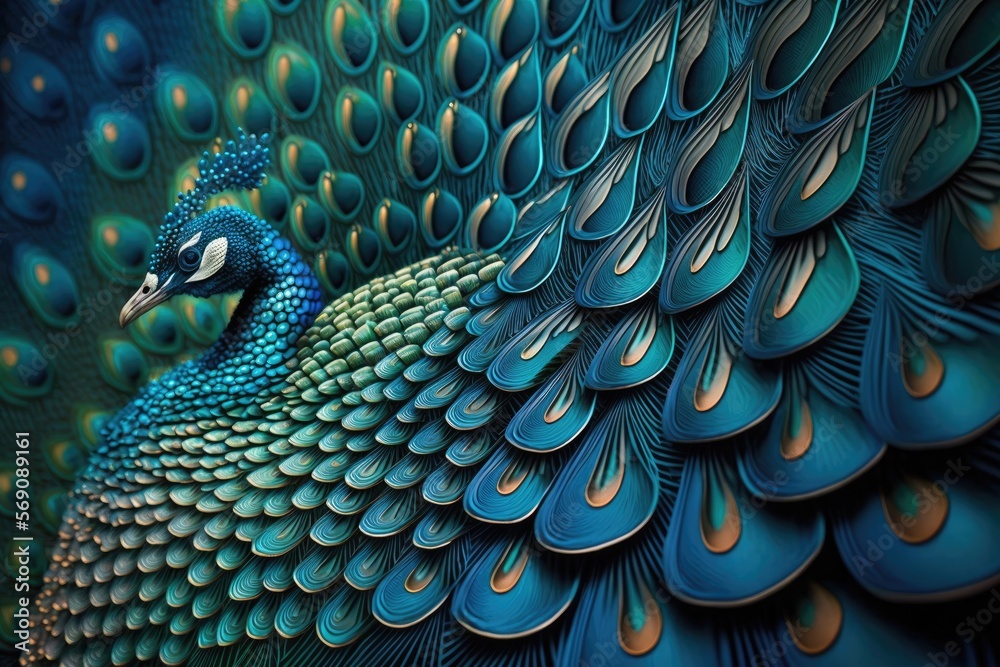 Fototapeta premium peacock feather background