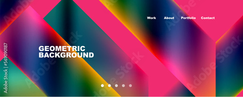 Minimalist geometric abstract background with fluid gradients. Vector Illustration For Wallpaper, Banner, Background, Card, Book Illustration, landing page