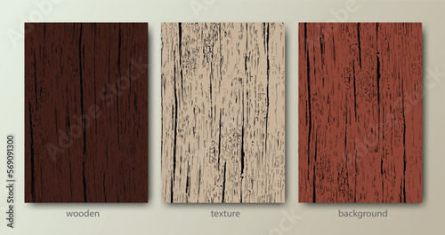 Background  texture of old wood. Highly realistic illustration.