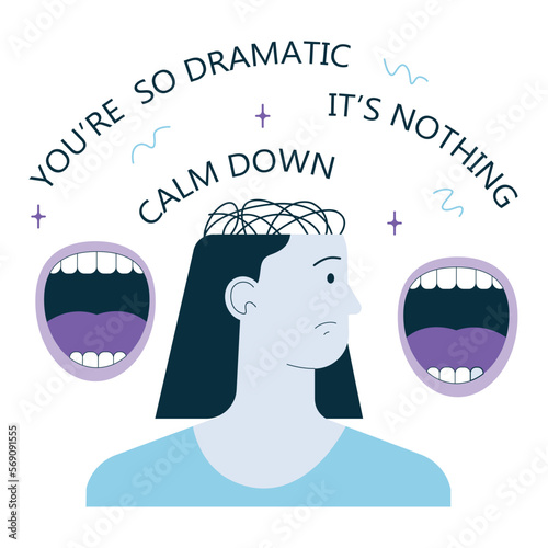 Gaslighting concept. Psychological manipulation method, and cognitive