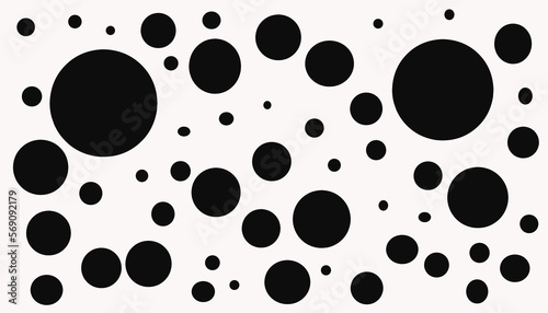 Wallpaper design with a lot of black dots on a white background.