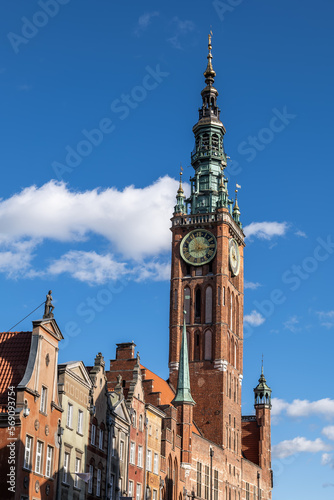 Main Town Hall Tower Of Gdansk In Poland