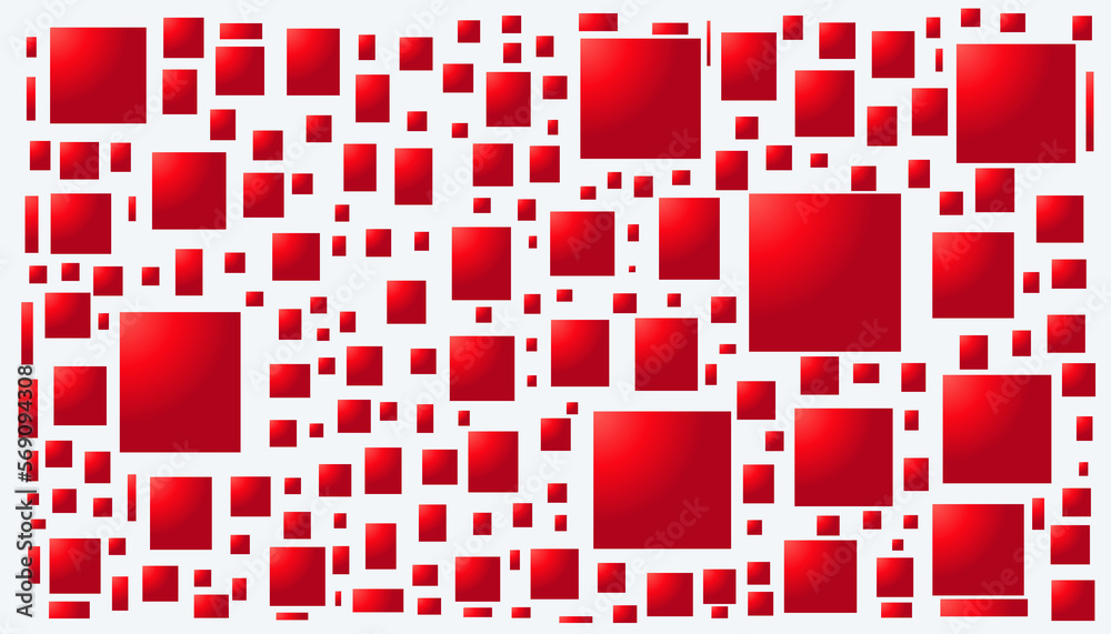 Fototapeta premium White and red abstract background with small checkered pattern