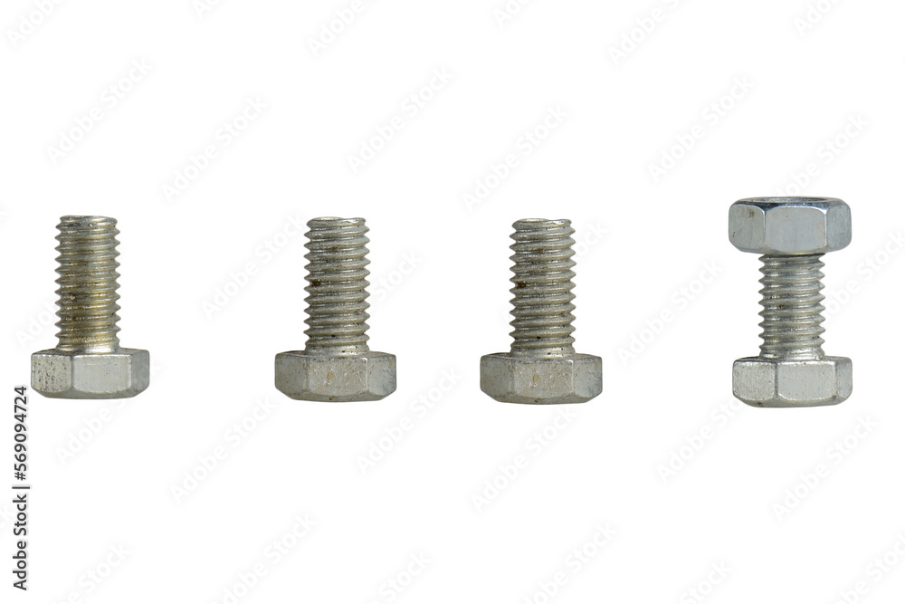 screw bolts isolated on transparent background screw bolts isolated on transparent background