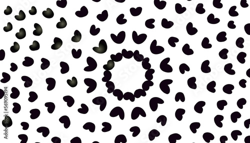 Abstract illustration background with lots of black love pictures