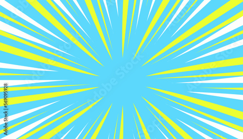 Blue comic illustration background with yellow and white stripes. Perfect for wallpapers, banners, website backgrounds and more.