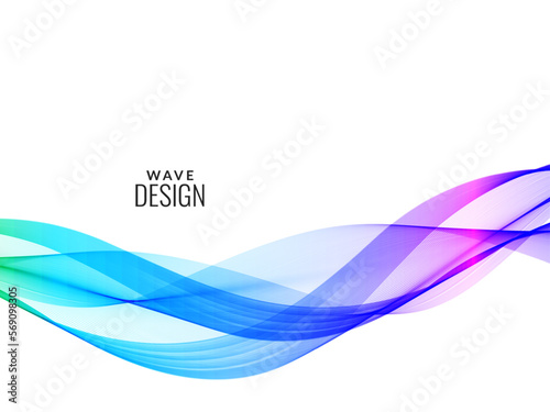 Abstract smooth stylish colorful wave design background