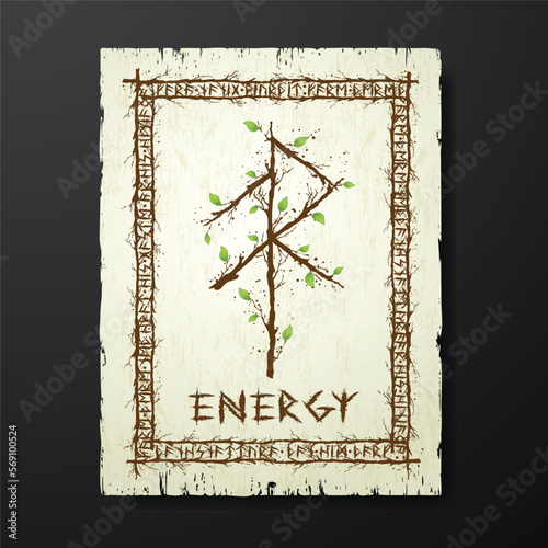 Tree branch bind rune paper