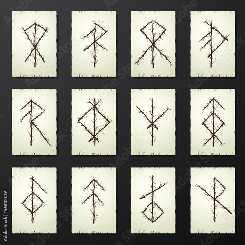 Tree branch bind runes papers
