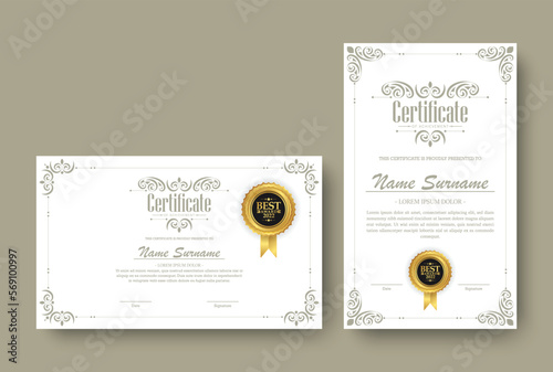 Certificate diploma currency border