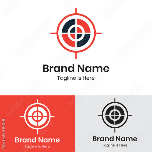  Rudder circle target logo design 