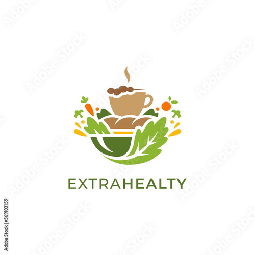 healthy food and drink logo design
