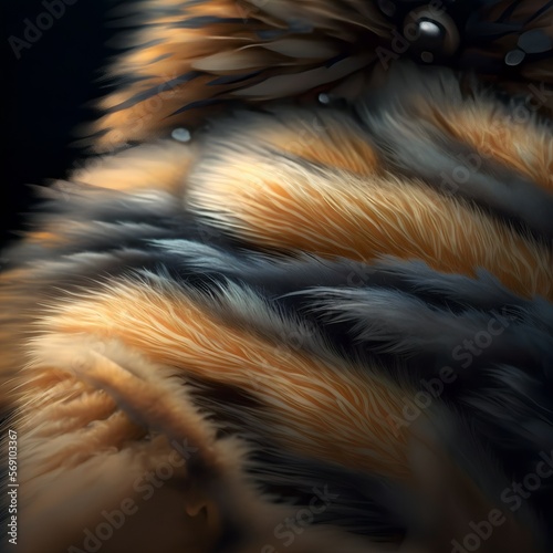 Animal fur illustration. Hair texture.