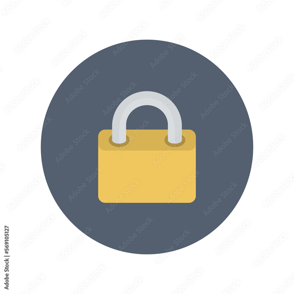 Lock icon, Flat vector illustration for web and mobile interface, EPS 10 Lock icon, Flat vector illustration for web and mobile interface, EPS 10