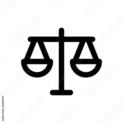 Fotografering Scale of justice icon vector logo in white background