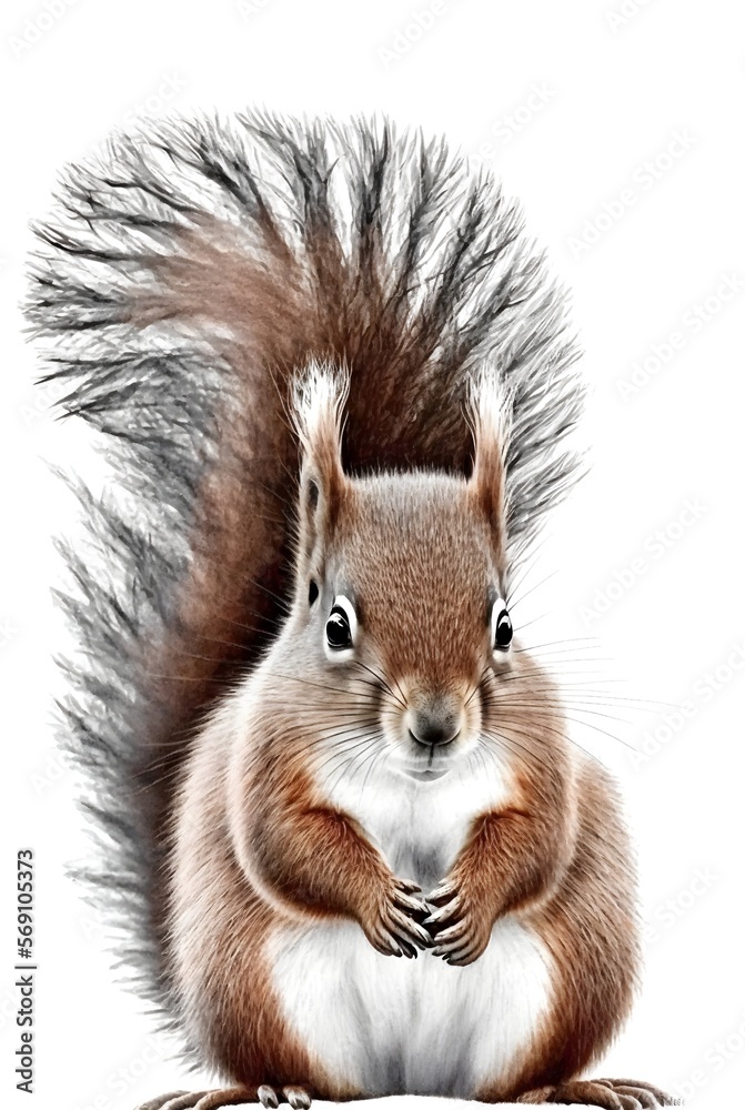 Fototapeta premium 3D Animal Character From, Color Style in white background with Nursery Concept Design, Color Safari, Generative Ai