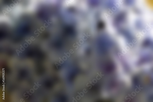 Blurry Colored Floral Background Of Hydrangea Macrophylla. Art Image. Spring Season Concept. Defocused.