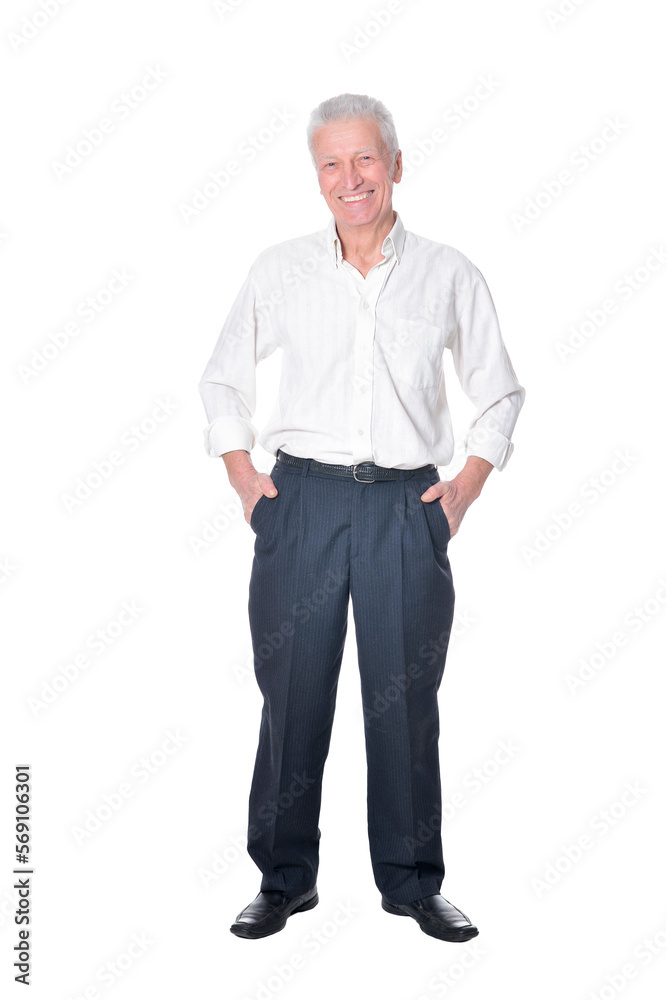 portrait of senior man posing isolated portrait of senior man posing isolated