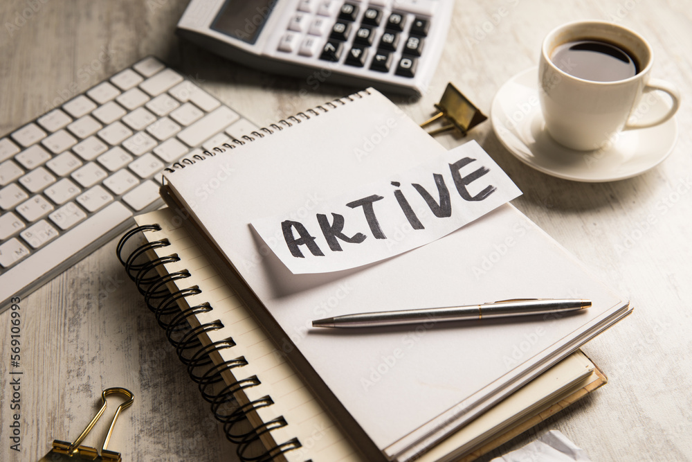 Active inscription on paper. Active inscription on paper.