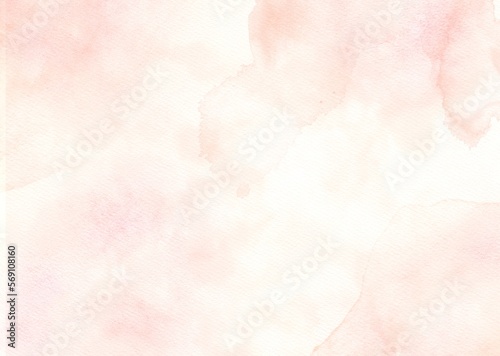 Abstract art orange watercolor stains background on watercolor paper textured for design templates invitation card