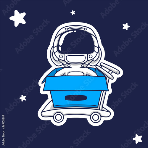 Illustration of Cute Astronaut