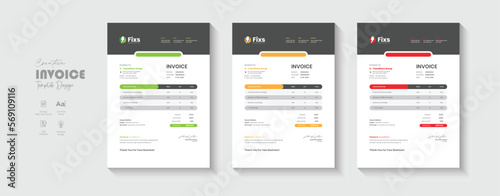 Professional and Corporate Invoice Template Design, Business Invoice