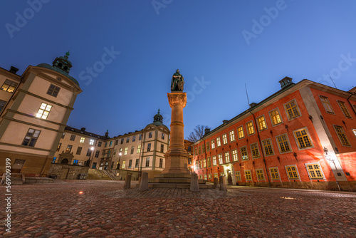 Stockholm, Sweden. Birger Jarls torg is a public square on Riddarholmen, Gamla Stan, the old town