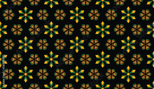 Geometric ethnic pattern seamless flower color. seamless pattern. Design for fabric,curtain,background,carpet,wallpaper,clothing,wrapping,Batik,mandalas,fabric,Vector illustration. pattern style.